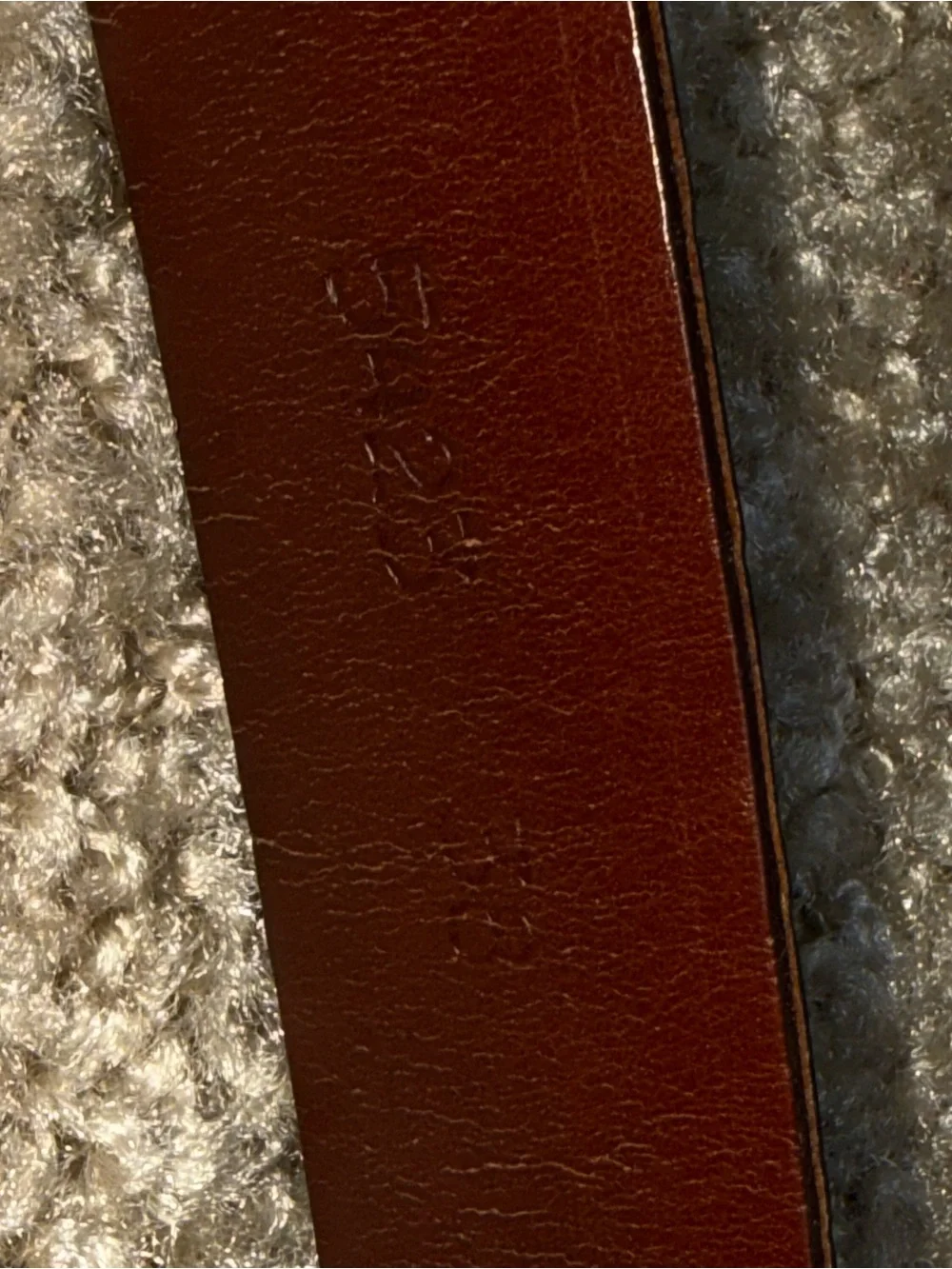Johnston & Murphy Italian Calfskin Leather Belt Brown Croc Embossed Gold Buckle‎